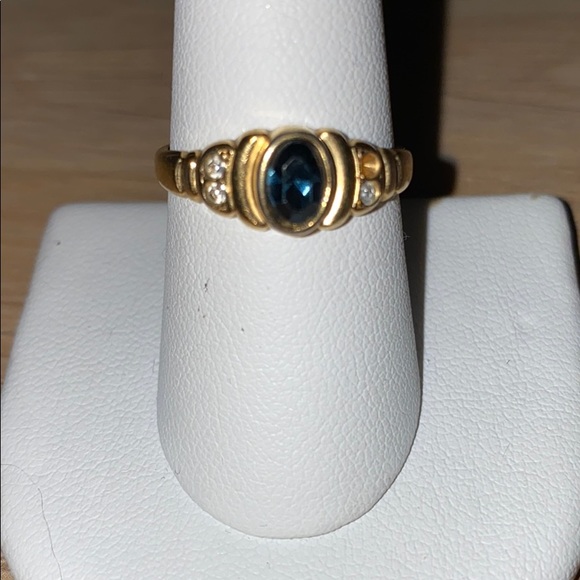 Vintage Avon Blue Topaz Ring Costume Jewelry - Picture 1 of 6